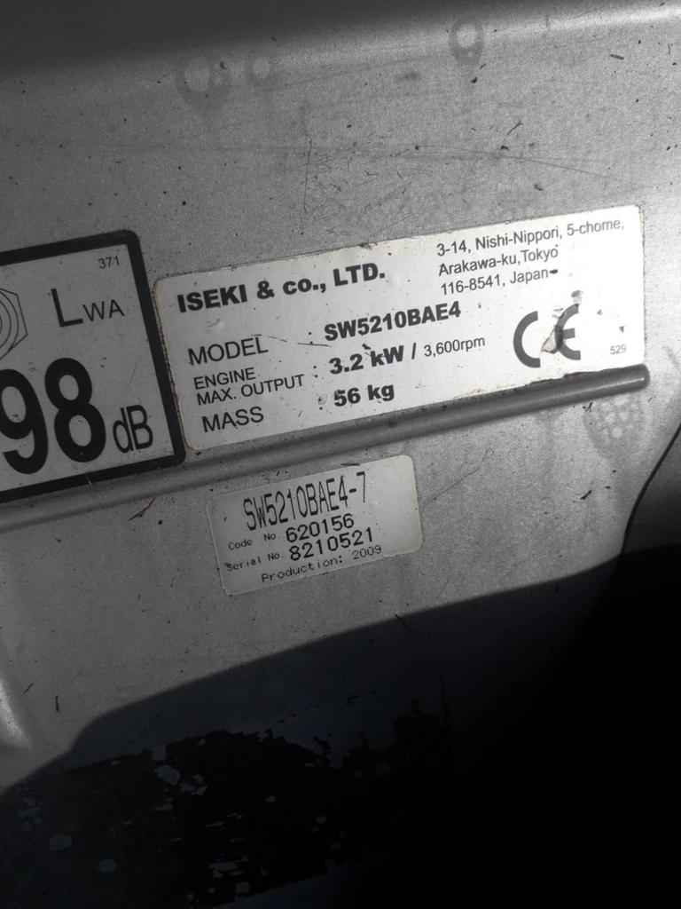 ISEKI & CO Model SW 5210BAE4 Max output 3,2kw Mass 56kg, Ophalen, Zo goed als nieuw