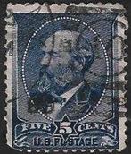 1 Postzegel USA 1888 James Garfield, Enlèvement ou Envoi, Affranchi, Amérique du Nord