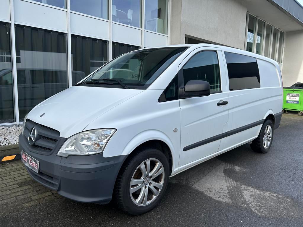 Mercedes Vito 113 CDI Dubble Cabine Euro5, Auto's, Mercedes-Benz, Stof, Zwart, Wit, Bedrijf