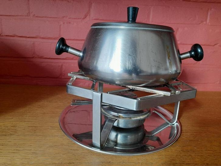Fondueset (brander + pot), Electroménager, Fondue, Utilisé, Service à fondue, Brûleur, Enlèvement ou Envoi