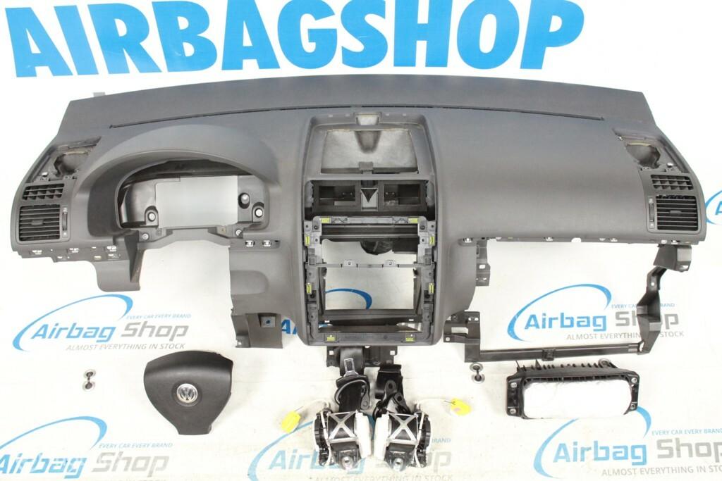 Airbag set - Dashboard zwart Volkswagen Touran (2003-2008), Enlèvement ou Envoi, Utilisé