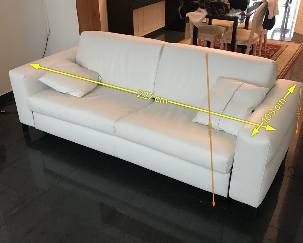 Donne canapé-lit, Maison & Meubles, Enlèvement, Utilisé, Blanc