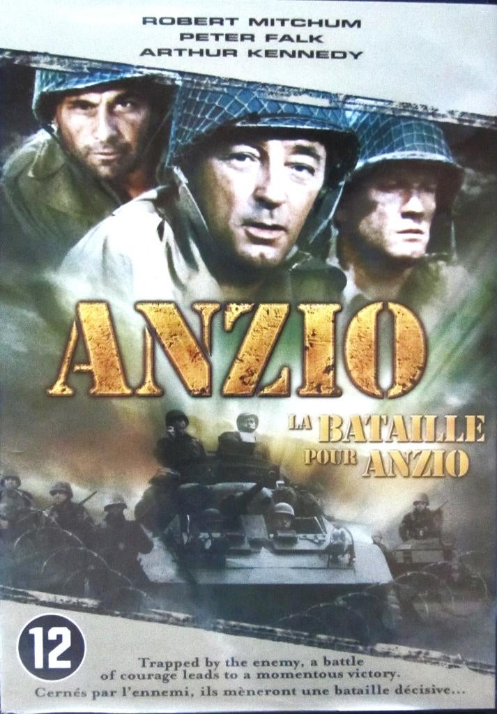 DVD OORLOG- ANZIO (ROBERT MITCHUM, PETER FALK)- 1968, CD & DVD, DVD | Action, Tous les âges, Enlèvement ou Envoi, Comme neuf, Guerre