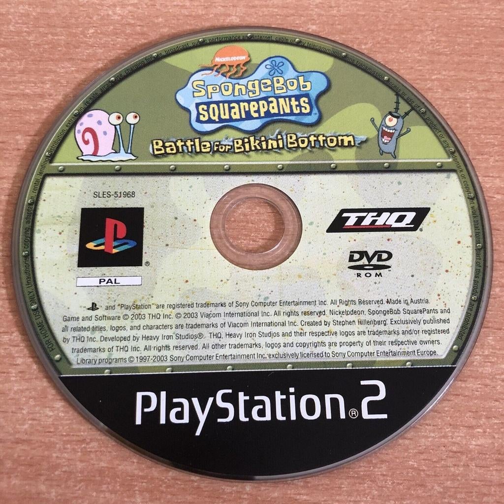 SpongeBob Squarep. Battle For Bikini Bottom (enkel het spel), Games en Spelcomputers, Games | Sony PlayStation 2, Gebruikt, 1 speler