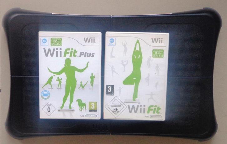 Wii Fit + Wii Fit Plus + Balance Board Zwart voor de Wii, Games en Spelcomputers, Games | Nintendo Wii, Gebruikt, Ophalen of Verzenden