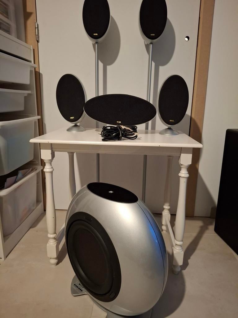 KEF KHT3005 5.1 Home Cinema in het grijs, Ophalen, Gebruikt, 5.1-systeem, Overige merken