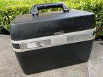 ZWARTE VINTAGE DELSEY BEAUTYCASE. HARDCASE, Handtassen en Accessoires, Beautycases, Ophalen, Gebruikt, Zwart, Met spiegeltje(s)