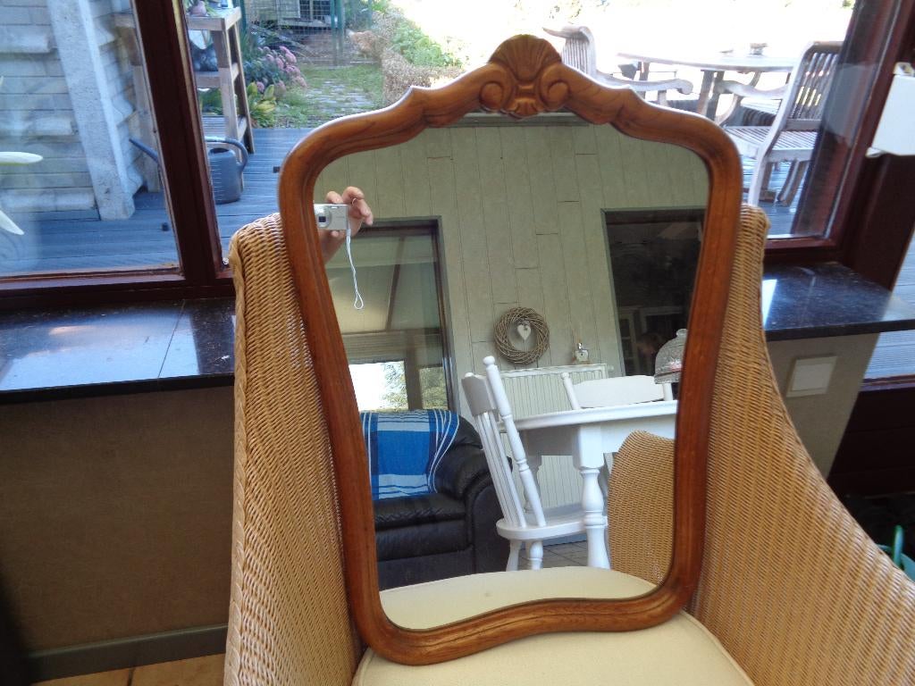 Vintage Spiegel - jaren 70,, Minder dan 50 cm, Ophalen of Verzenden, Zo goed als nieuw, Minder dan 100 cm