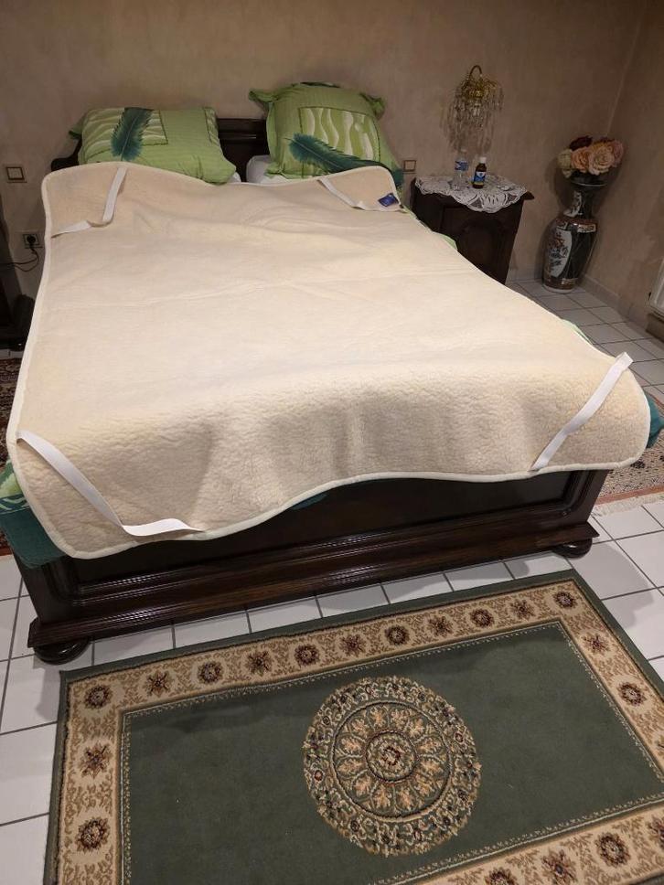 WOLLEN MATRASBESCHERMER 2 PERSOONSBED, Maison & Meubles, Chambre à coucher | Linge de lit, Comme neuf, Autres types, Deux personnes