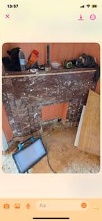 Rode marmeren schouw, Huis en Inrichting, Haarden, Ophalen, Zo goed als nieuw