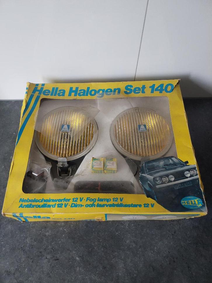 Hella Halogen Set 140 NOS Oldtimer Rallye Mistlampen, Auto-onderdelen, Verlichting, Alfa Romeo, Mercedes-Benz, Oldtimer onderdelen