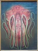 ROGER VAN BELLEGHEM / SYMBOLIEK / OLIEVERF / 58x48cm / KADER, Ophalen of Verzenden