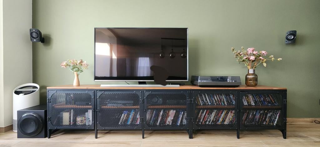 FJÄLLBO tv kasten (nu met zwarte rug), Ophalen, Zo goed als nieuw, Industriële, Minder dan 100 cm