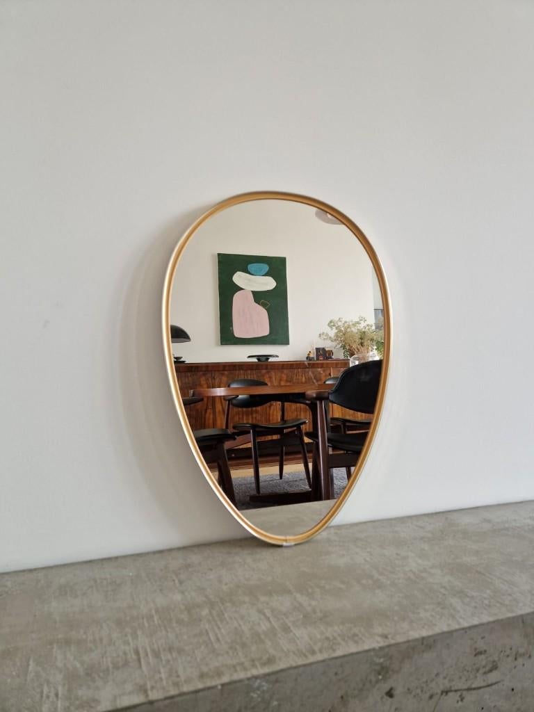 Vintage sixties spiegeltje | midcentury | fifties | retro, Maison & Meubles, Accessoires pour la Maison | Miroirs, Utilisé, Moins de 50 cm