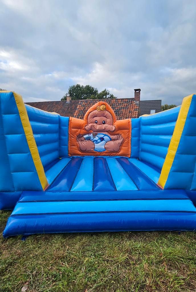 -20% ACTIE! Springkasteel 2 in 1: HAPPY BIRTHDAY/NEW BABY, Hobby & Loisirs créatifs, Articles de fête | Location, Enlèvement