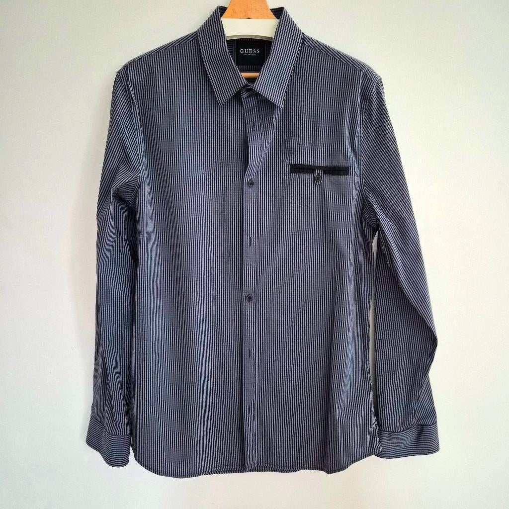 Chemise Guess, Enlèvement, Porté, Bleu, Guess