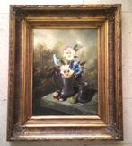 Magisch Stilleven met viooltjes - Theo Swaga (1942-1996), Antiek en Kunst, Kunst | Schilderijen | Klassiek, Ophalen of Verzenden