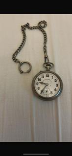 Montre de poche ancienne Roskopf Patent avec chaîne., Enlèvement, Montre de poche, Avec chaîne