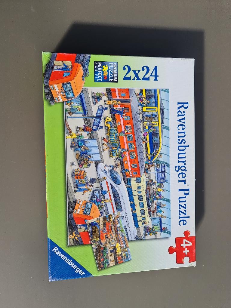 Ravensburger Puzzel trein, 2 x 24 stukjes, Ophalen, Zo goed als nieuw