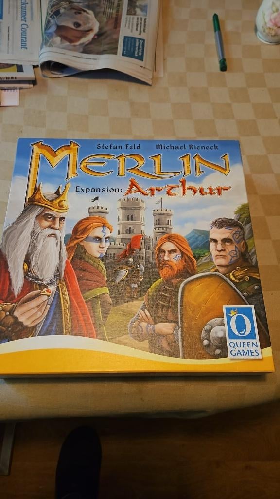 bordspel Queen Games Merlin King Arthur uitbreiding, Vijf spelers of meer, Ophalen of Verzenden, Nieuw