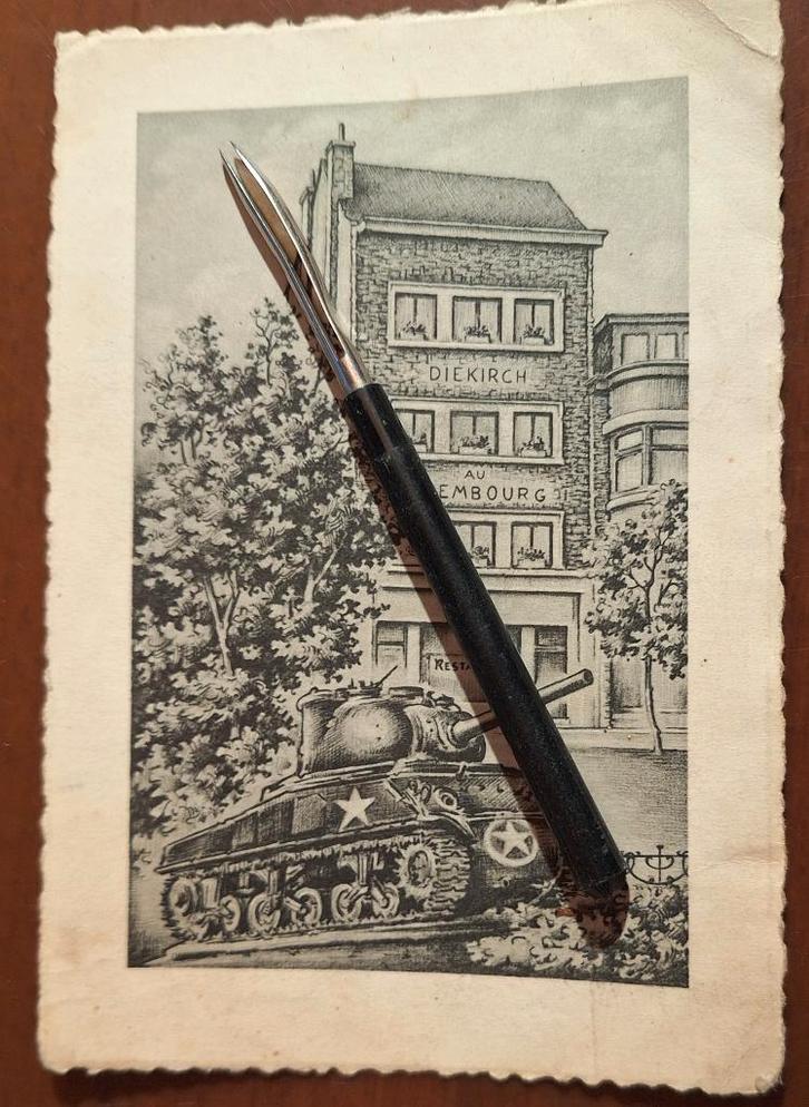 Rare Bastogne Au Luxembourg Place Mac Auliffe, Verzamelen, Postkaarten | België, Ongelopen, Luxemburg, 1940 tot 1960, Ophalen