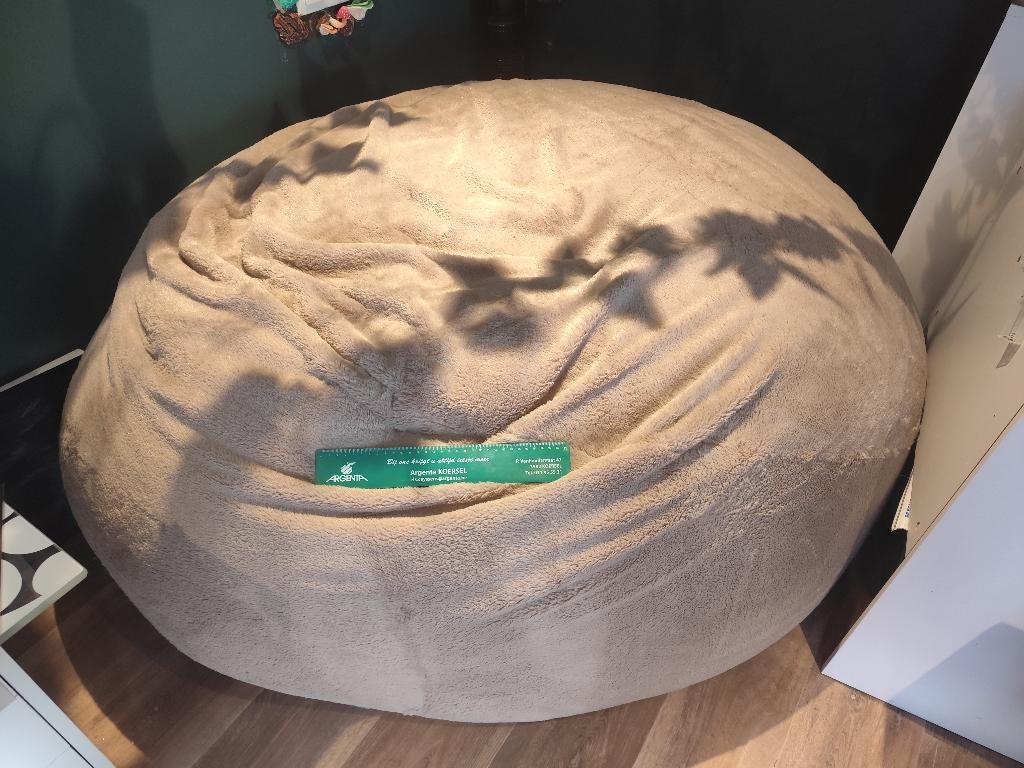 Beanbag, Huis en Inrichting, Zitzakken, Ophalen, Zo goed als nieuw, Beige, Zitzak