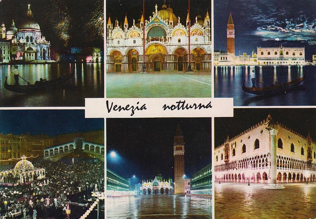 1988 - ITALIE - Venezia notturna, Collections, Cartes postales | Étranger, Affranchie, Italie, 1980 à nos jours, Envoi
