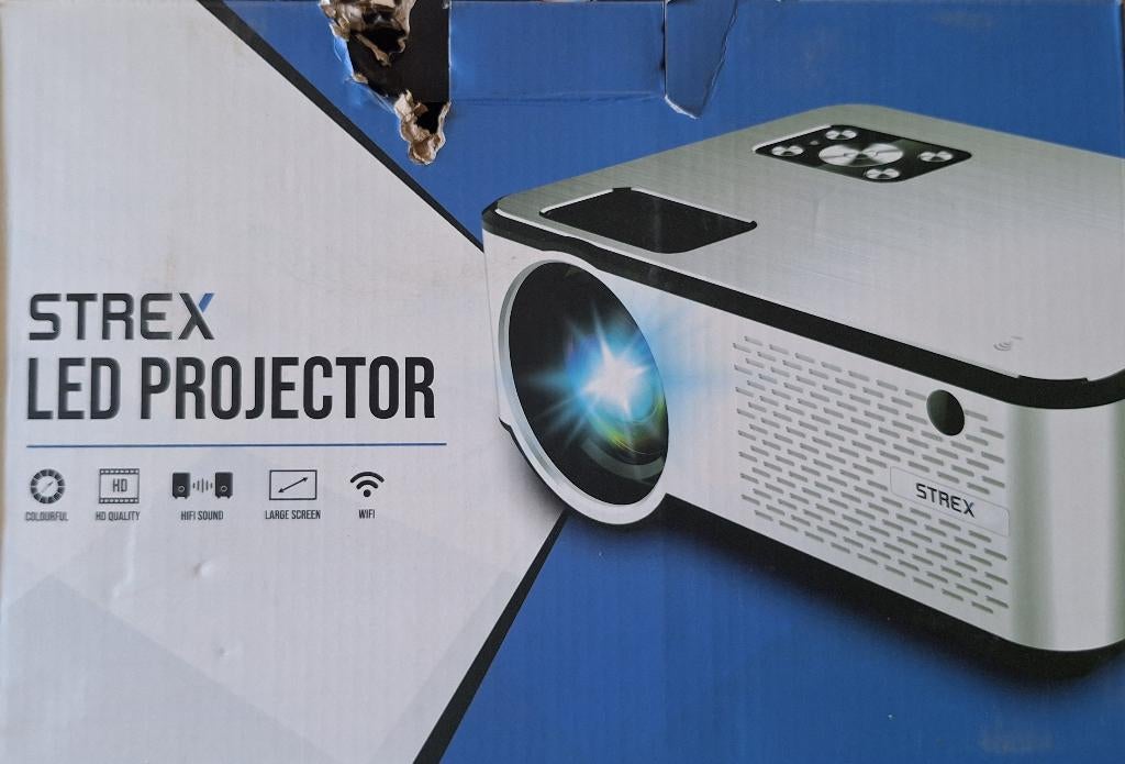Strex LED projector, TV, Hi-fi & Vidéo, Projecteurs vidéo, LED, Strex, Comme neuf, HD (720)