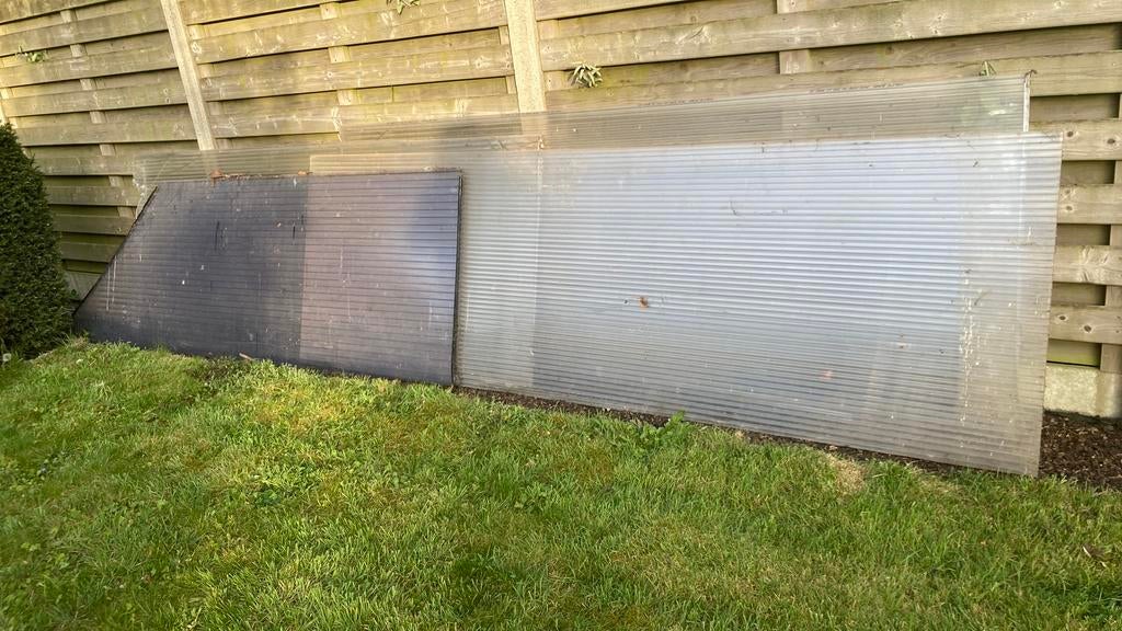 Gratis plastiek platen, Doe-het-zelf en Bouw, Dakpannen en Dakbedekking, Ophalen, Zo goed als nieuw