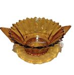 Coupe en verre ambré., Antiquités & Art, Antiquités | Verre & Cristal, Enlèvement ou Envoi