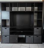 A VENDRE Meuble TV IKEA brun - noir LAPPLAND / KALLAX, Maison & Meubles