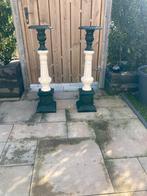 Antieke gietijzeren vazen/ kandelaars, Tuin en Terras, Ophalen, Zo goed als nieuw, Binnen