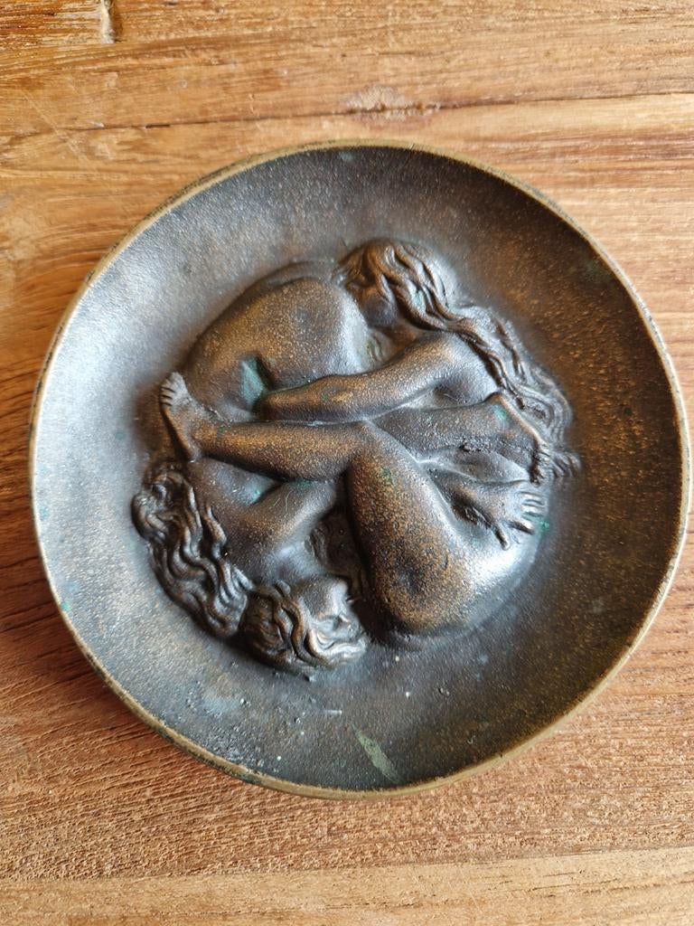 Erotische bronzen vide poche, Antiquités & Art, Antiquités | Bronze & Cuivre, Enlèvement ou Envoi, Bronze