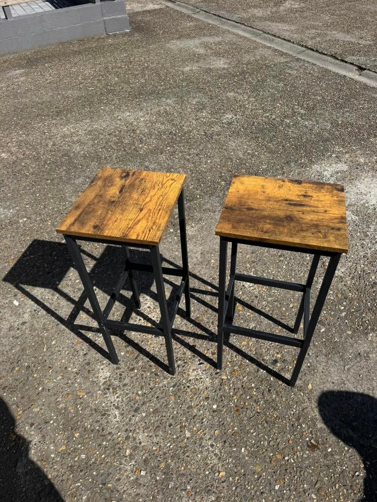 Horeca barkrukken – industriële stijl – 2 stuks, Huis en Inrichting, Barkrukken, Ophalen, Gebruikt