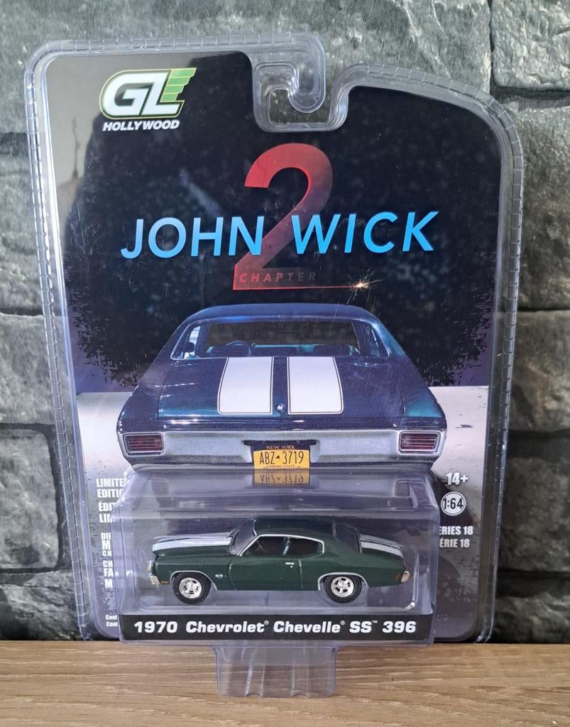 Chevrolet chevelle ss 396 John Wick 2, Auto, Nieuw, Ophalen of Verzenden, Greenlight