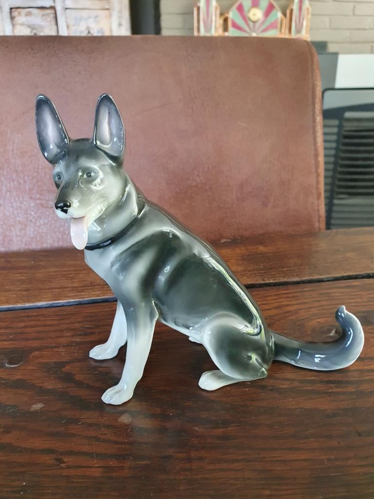 Pfeffer Gotha beeld – Duitse herder (ca. 1920-1940), Verzamelen, Beelden en Beeldjes, Zo goed als nieuw, Dier, Ophalen of Verzenden