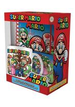 Super Mario Giftset 4 Delig - Mok, onderzetter, Notitieboek, Ophalen of Verzenden, Nieuw, Gebruiksvoorwerp