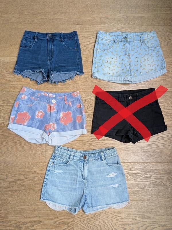 shorts en jean fille - taille 146 (11 ans), Enlèvement, Utilisé, Fille