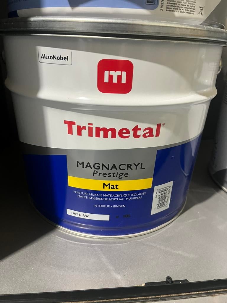 Trimetal verf RAL 9016, 3 keer 10 liter, Ophalen, Wit, Verf