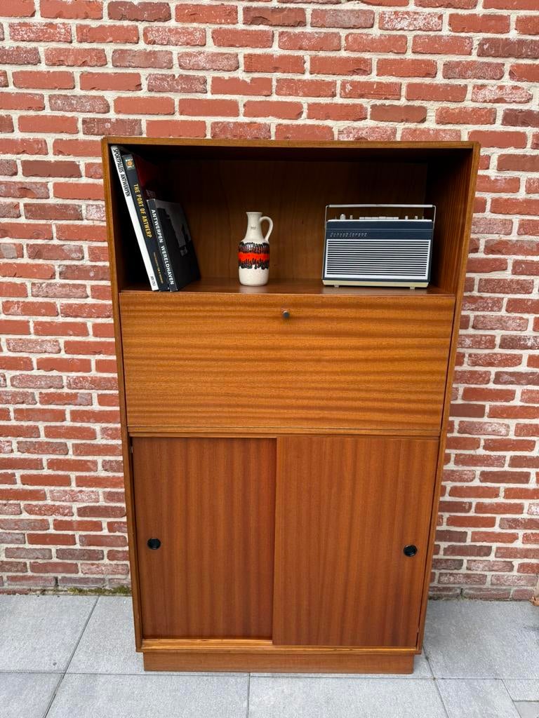 Vintage secretaire  kast, Ophalen, Gebruikt