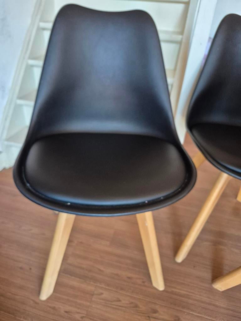 6 zwarte kuipstoelen, Ophalen of Verzenden