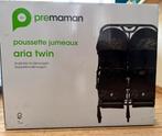 Poussette double Premaman Aria Twin – avec boîte et manuel, Enlèvement, Utilisé