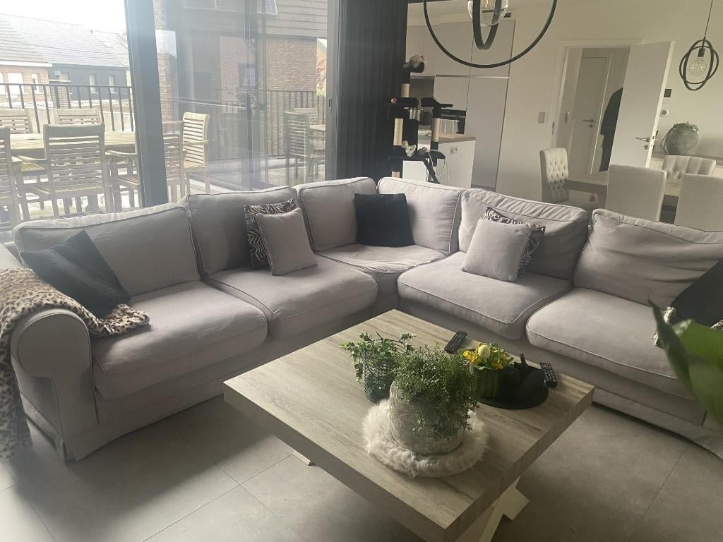 Gratis hoeksalon 6 zitplaatsen, Ophalen, Gebruikt, Stof