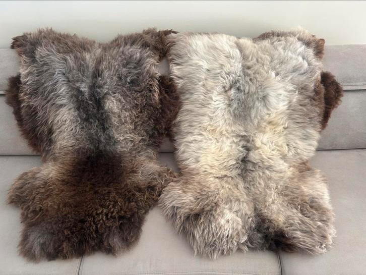 Prachtige, echte Heidschnucke schapenvachten XXL  130x75, Huis en Inrichting, Woonaccessoires | Plaids en Woondekens, Nieuw, Ophalen of Verzenden