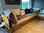 Salon marocain brun/beige velours, Ophalen, Zo goed als nieuw