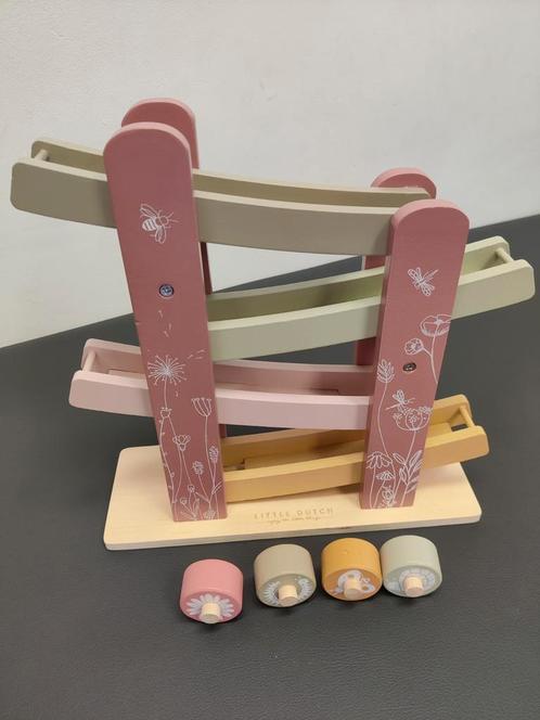 Houten Rollerbaan Little Dutch - flower, Kinderen en Baby's, Speelgoed | Houten speelgoed, Zo goed als nieuw, Ophalen of Verzenden