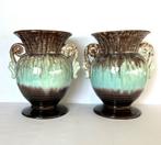 paar West Germany Bay vazen geglazuurd drip techniek, Antiek en Kunst, Ophalen of Verzenden