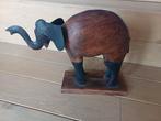 Olifant in hout en metaal, Huis en Inrichting, Woonaccessoires | Wanddecoraties, Ophalen