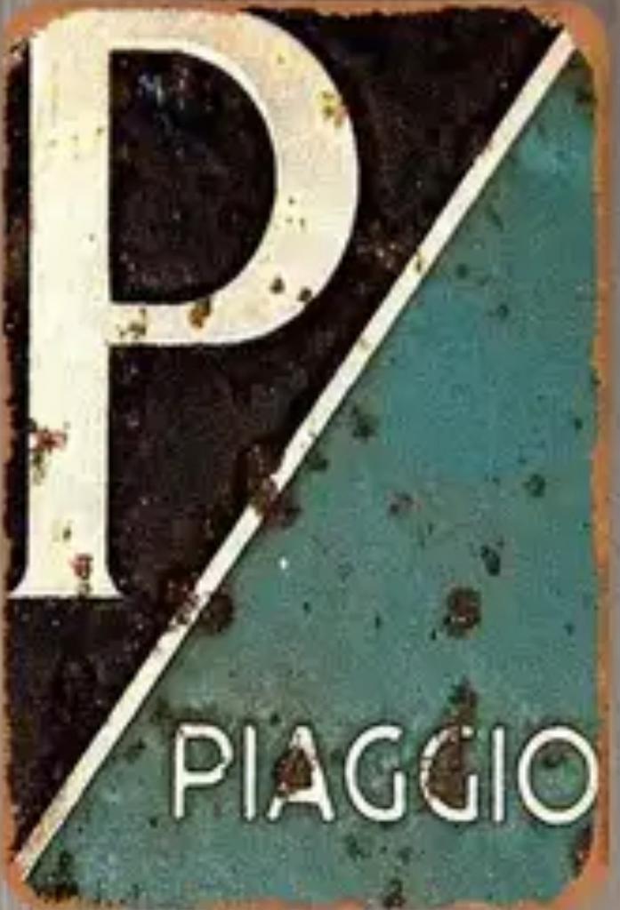 Reclamebord vintage Piaggio (Vespa) - mancave poolhouse new, Verzamelen, Merken en Reclamevoorwerpen, Zo goed als nieuw, Reclamebord