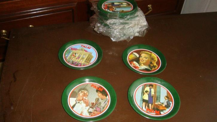 metalen glasonderzetters Palm per set van 4, Verzamelen, Biermerken, Nieuw, Overige typen, Palm, Ophalen of Verzenden